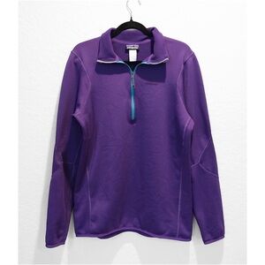 Patagonia Piton Polartec Power Dry 1/4 Zip Pullover Men’s Size L Purple